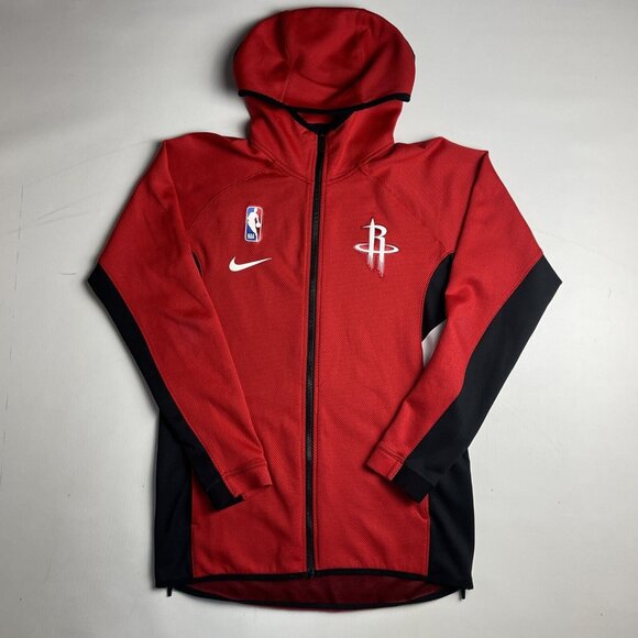 NBA Nike Houston Rockets Dri Fit Jacket Hoodie Warm Up Red Men's Small - Picture 1 of 13